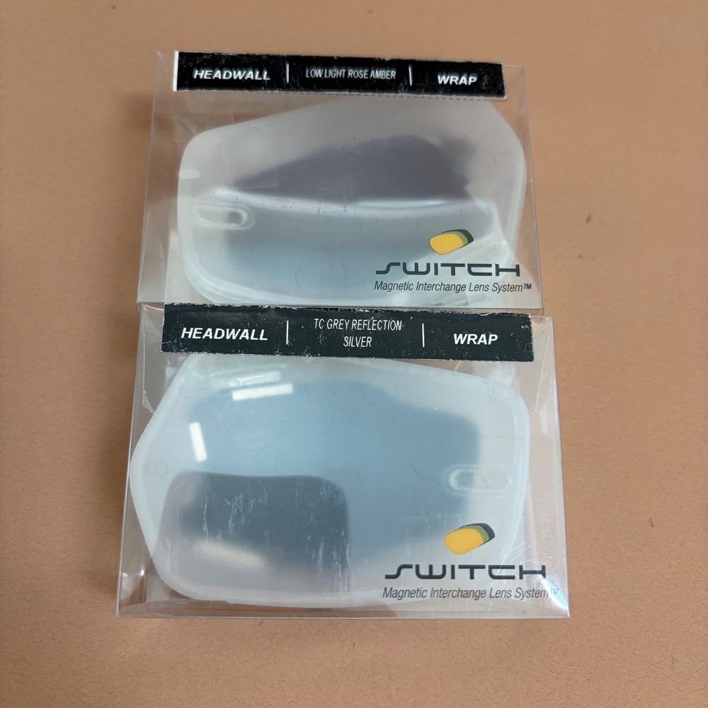 Switch Headwall Wrap Magnetic Interchange Lenses Rose Amber & Grey Silver 2 Pack